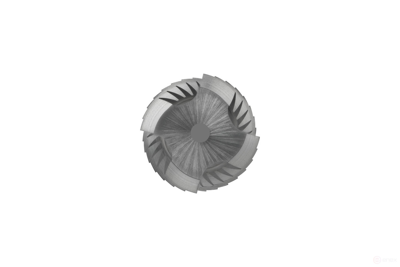 Фреза для нарезания резьбы с углом наклона спирали 27° с подводом СОЖ Ø 10 M 14