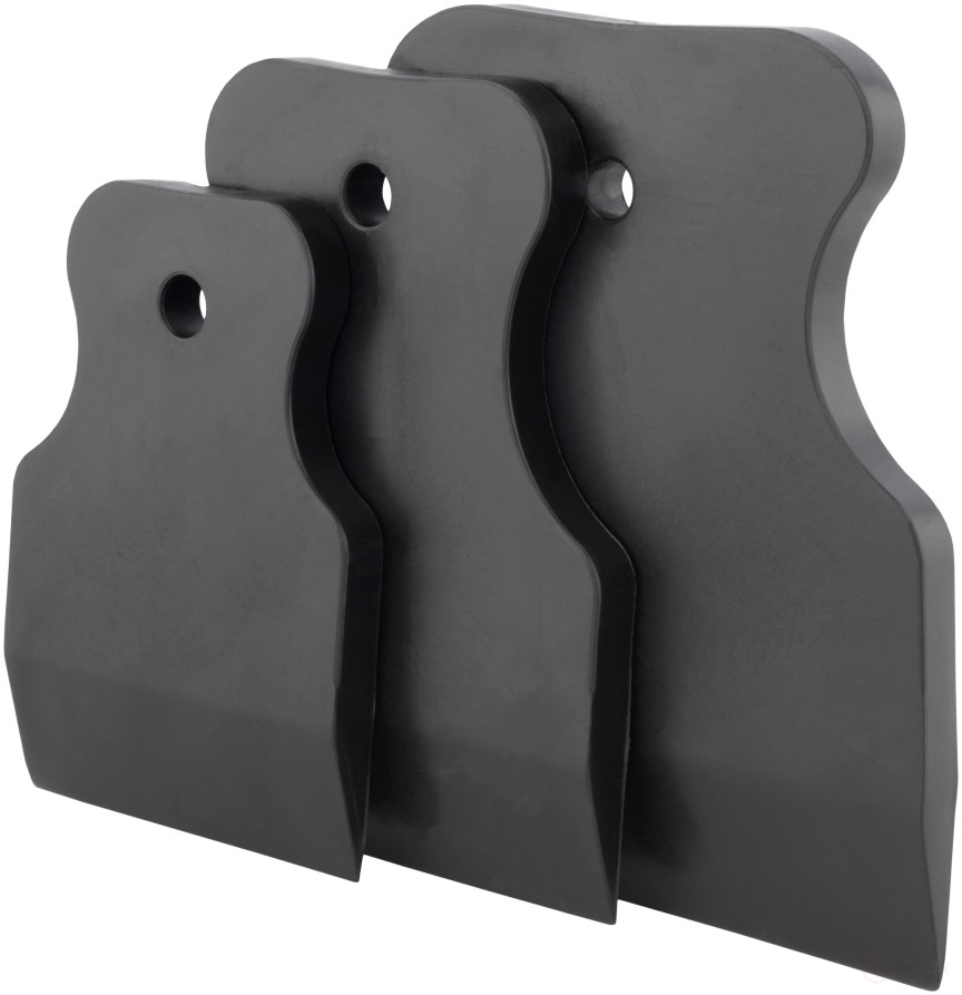 Set of rubber spatulas (60/80/100mm)(black) BERIL