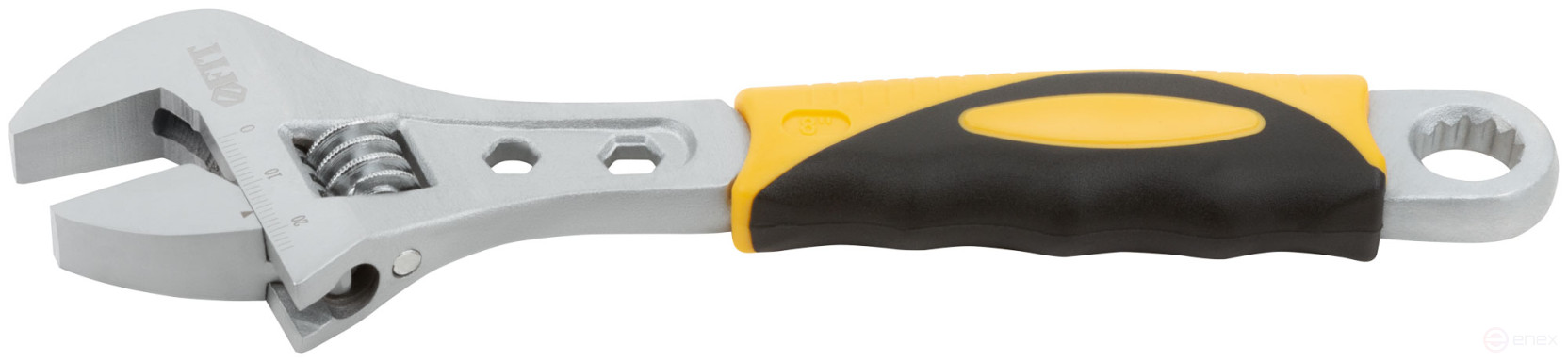 Adjustable key "Classic", scale, magnification.gripper, rubberized.handle 200mm (28mm)