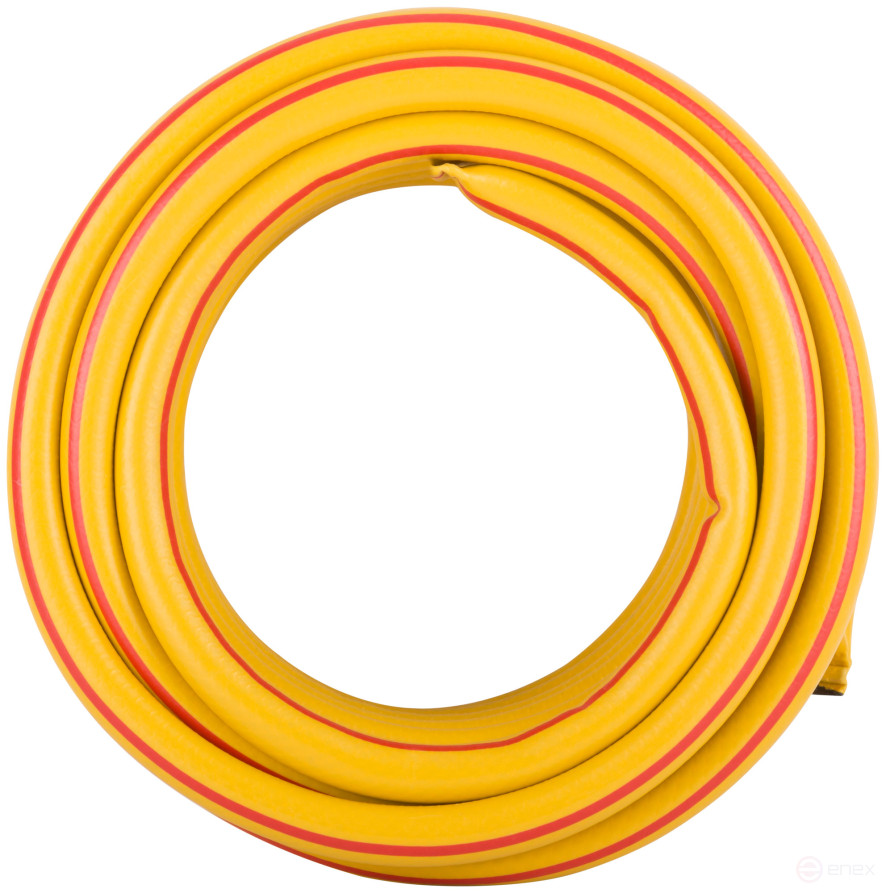 Шланг поливочный трехслойный армированный, желтый 3/4" х 2,1 мм х 15 м