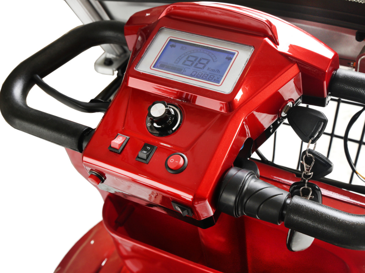 Электротрицикл Rutrike Gelbert Hara 48V/60V 600Вт, красный