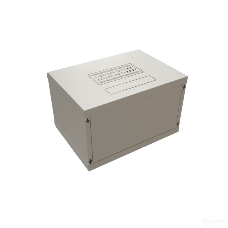 WRline WR-TW-0966-GP-RAL7035 Шкаф настенный 19-дюймовый (19"), 9U, 500x600х600мм, стеклянная дверь, цвет серый (RAL 7035) (разобранный)