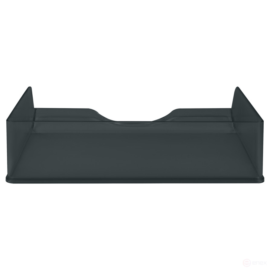 Лоток для бумаг горизонтальный СТАММ "Дельта", тонированный черный