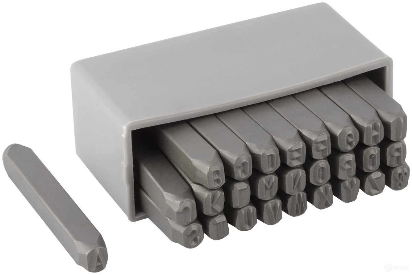 Набор клейм буквенных латиница 5мм (стальные) BERIL