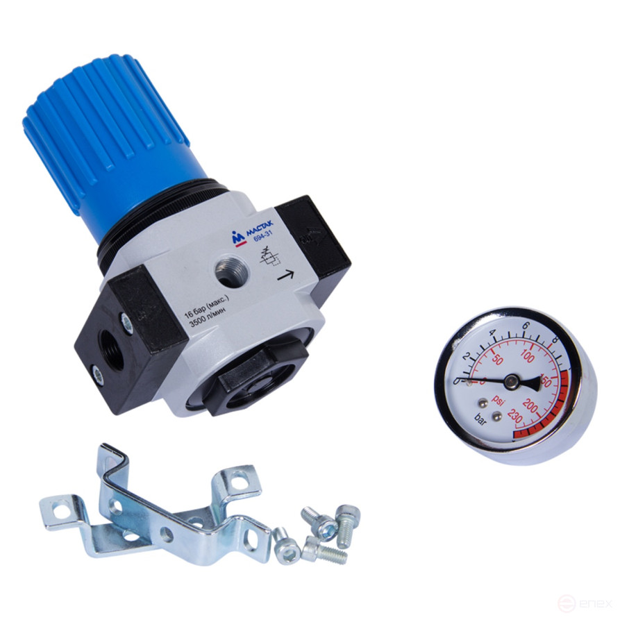 Gearbox 3/8", with pressure gauge MASTAK 694-31