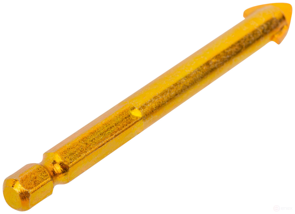 Сверло универсальное по кафелю, стеклу, керамограниту, бетону, кирпичу, шестигранный U-хвостовик под биту, 10х80 мм