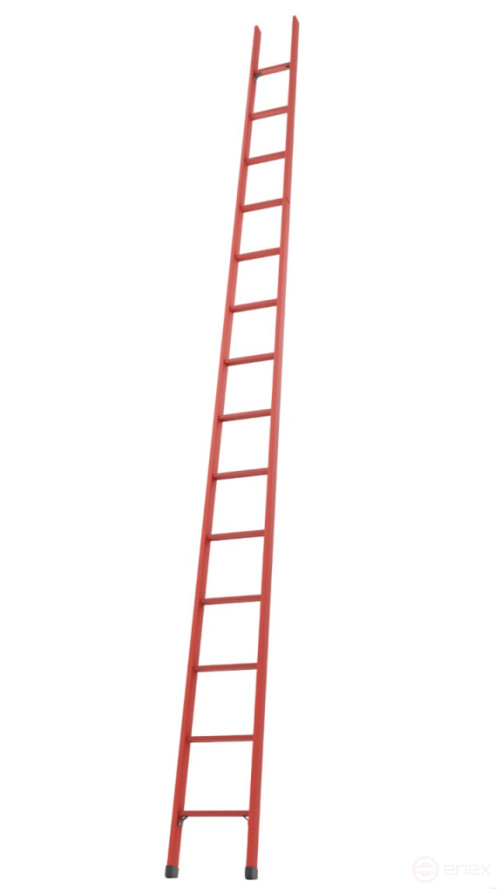 LSPD-5.0A single-section dielectric fiberglass ladder, abrasive coating of steps h=5000mm, step 14
