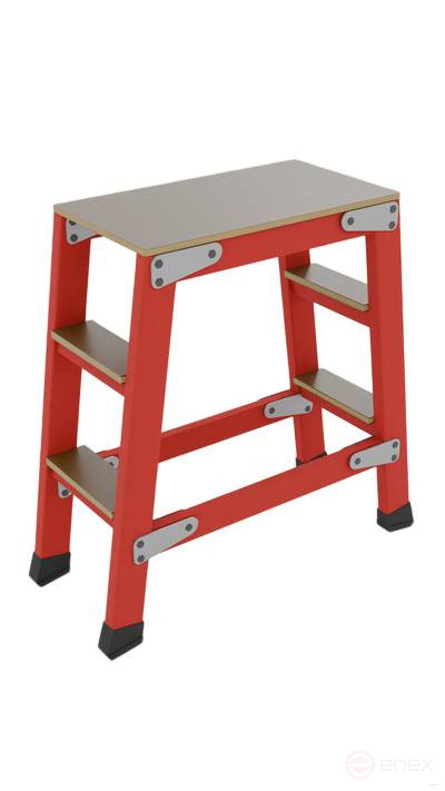 SSP-0.7 fiberglass with symmetrical supports footrest h=700mm, 2x2 steps, collapsible, platform 600x500mm