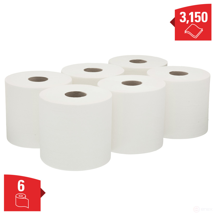 WypAll® L10 EXTRA Cleaning Material - Controlled Feed Roll / White (6 Rolls x 525 sheets)