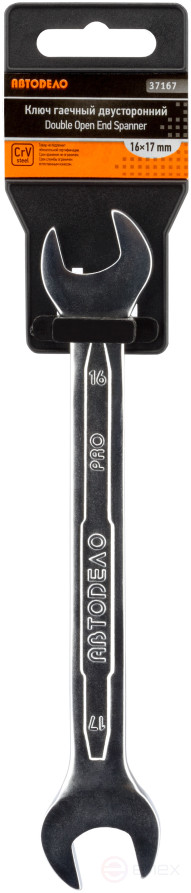 Ключ рожковый 16*17 (АвтоDело PRO) 37167