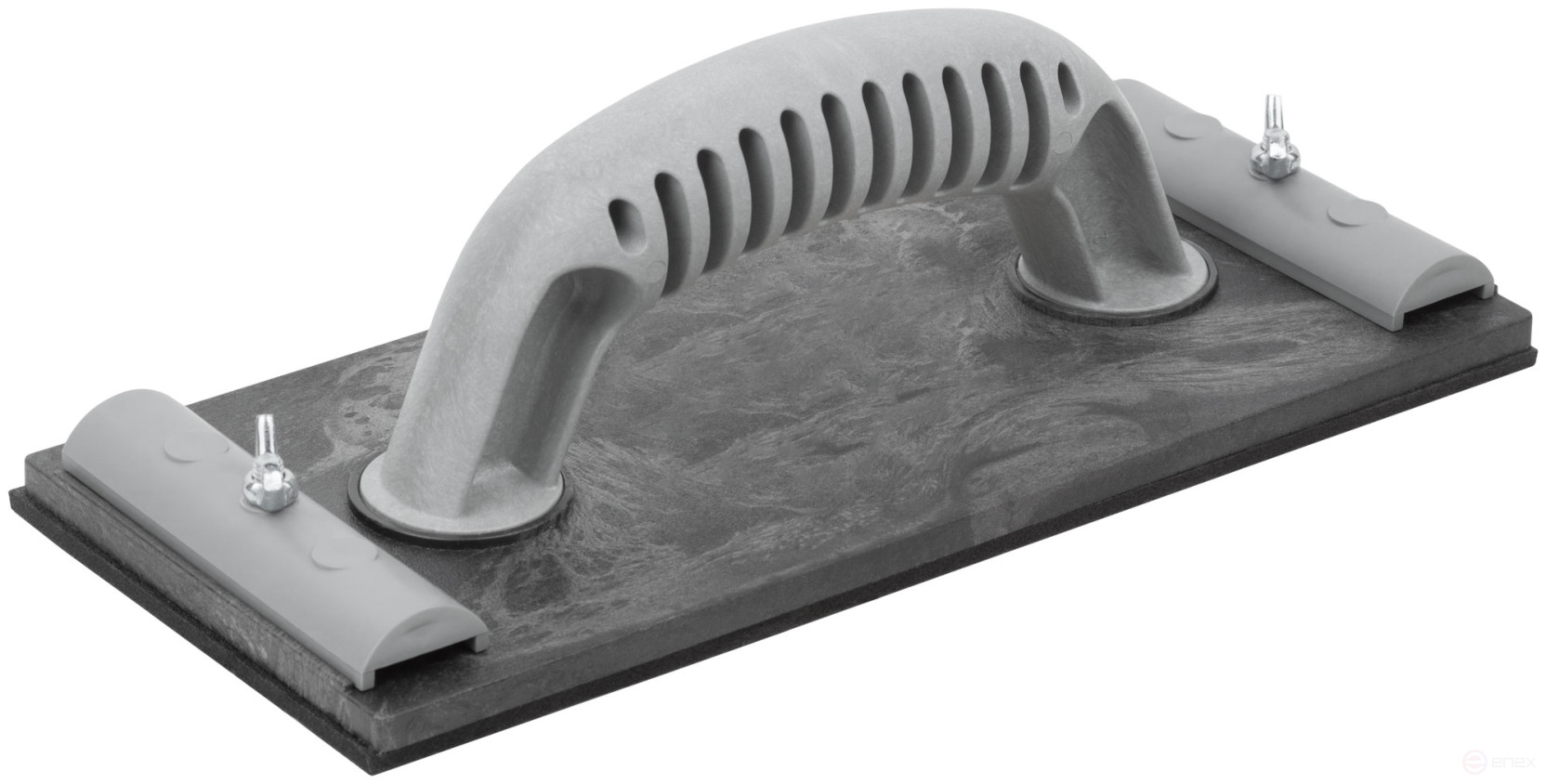 An emery grater.plastic paper with meth.clamp, black 230x105 mm