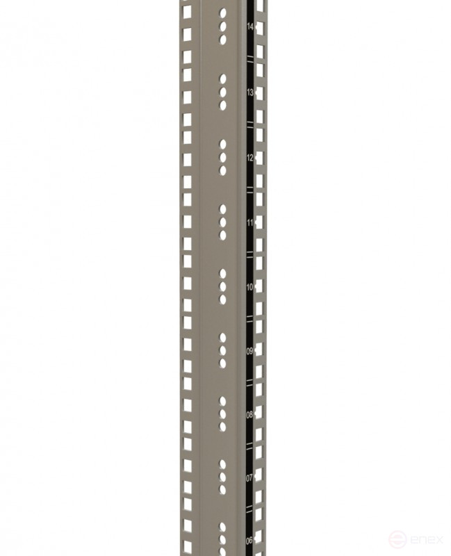 CTRM19-27U-RAL7035 19" монтажный профиль высотой 27U с маркировкой юнитов, для шкафов TTR, TTB, цвет серый RAL7035 (2 шт. в комплекте)