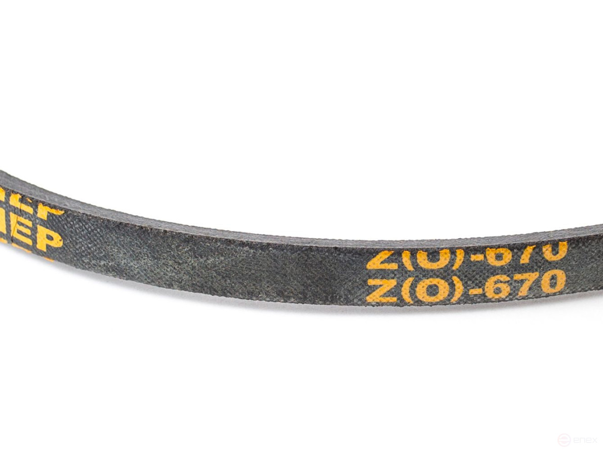 Wedge drive belt Z(0)-670 "Sibkraspolymer"