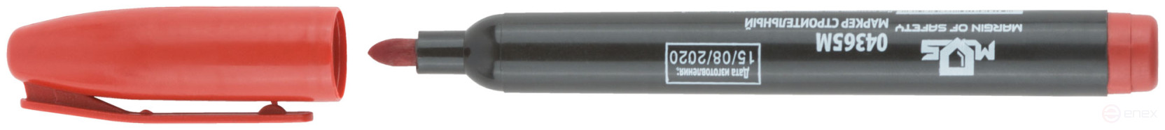 Permanent construction marker, red