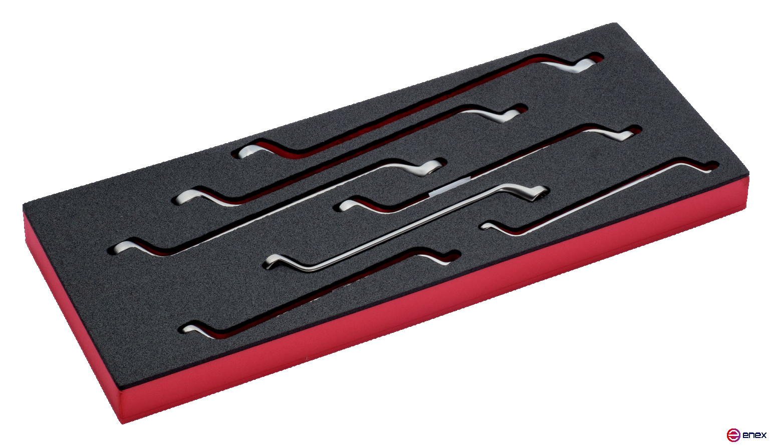 Fit&Go Набор накидных изогнутых гаечных ключей в ложементе, 7 шт