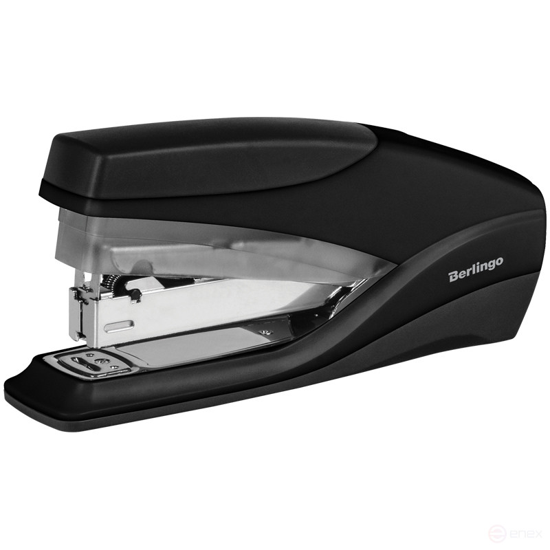 Степлер №24/6 Berlingo до 30 л., пластиковый корпус, энергосберегающий, ассорти