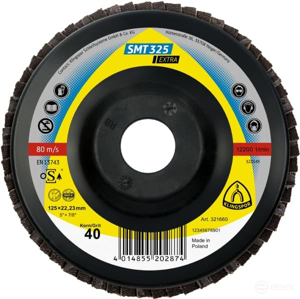 Лепестковый тарельчатый круг SMT 325 Extra, 125 x 22,23, 321660