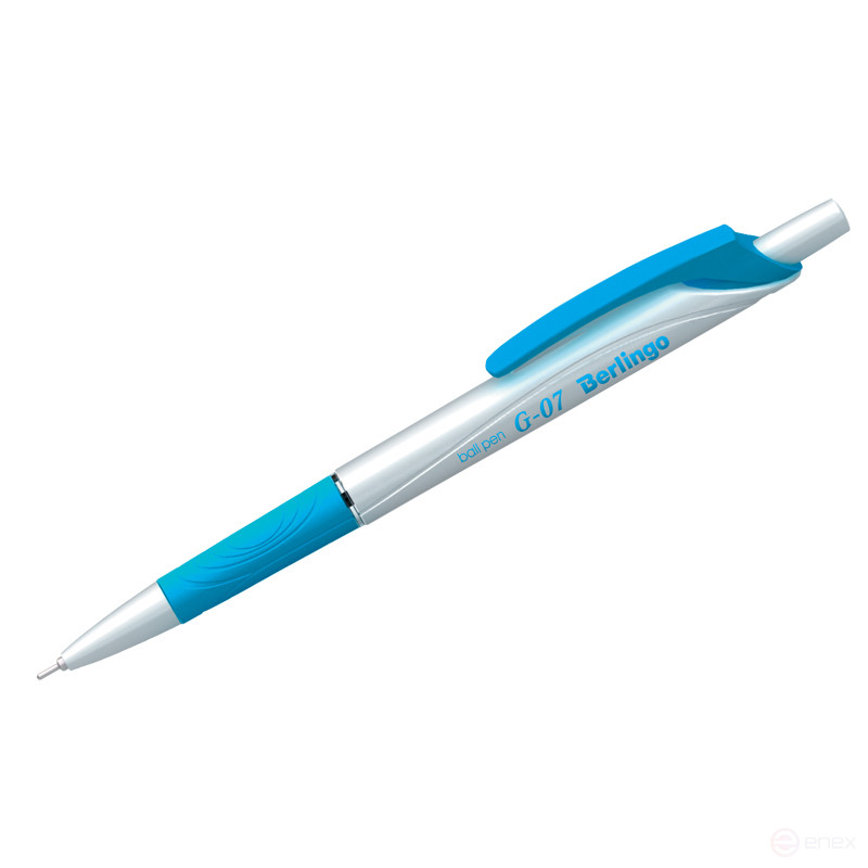 Automatic ballpoint pen Berlingo "G-07" blue, 0.7 mm, grip