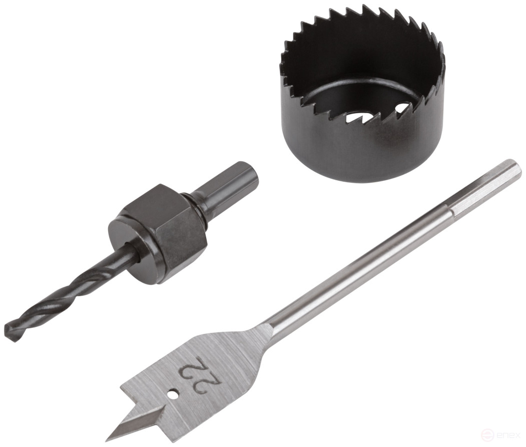 Padlock drills, set of 3 pcs. (22/48 mm)