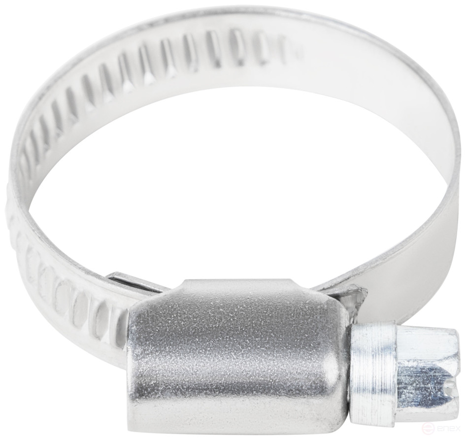 Хомут обжимной накатной, ширина 9 мм, нерж.сталь 16-32 мм