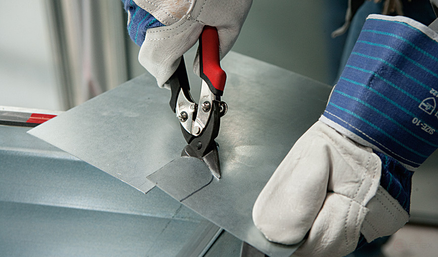 D15A Ножницы по металлу, идеальные, маленькие и манёвренные, правые, рез: 1.0 мм, 180 мм, специальная высококачественная сталь