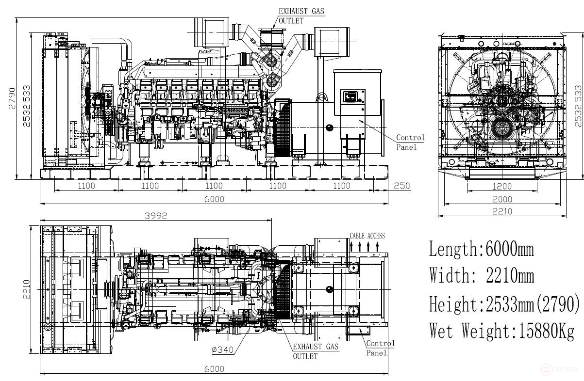 Diesel generator TSS AD-2000S-T400-1RM8