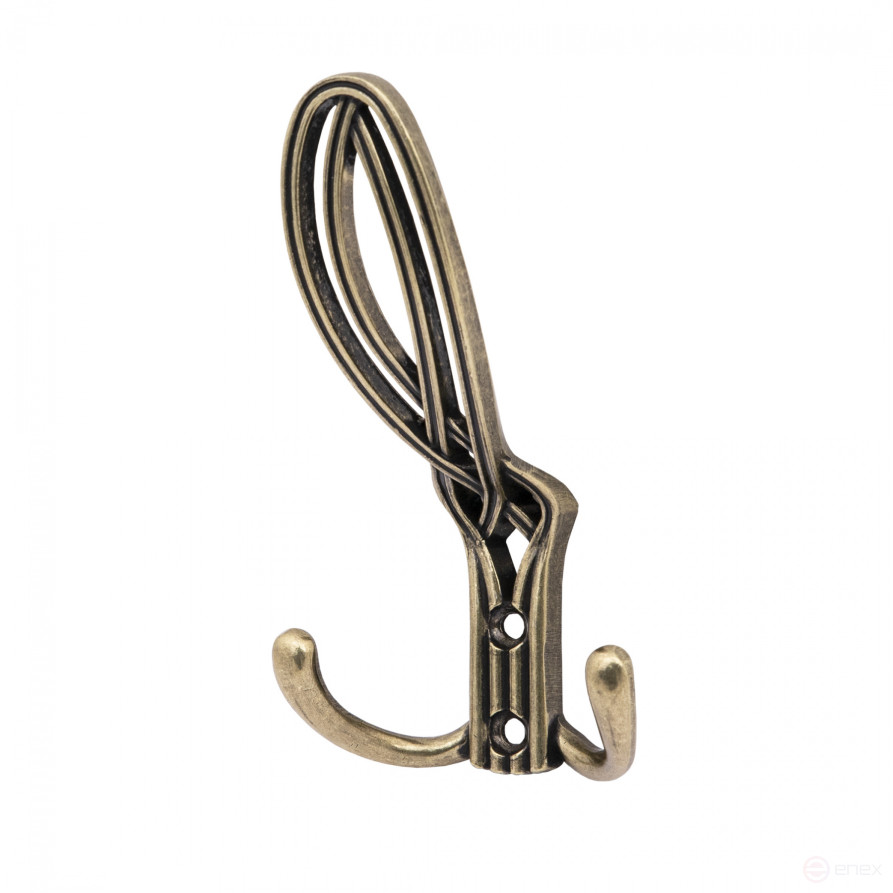 Hook metal three-horn metal PALAZZO antique brass AKS