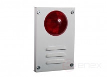 Combined light and sound annunciator in a stamped metal case MAYAK-220-K