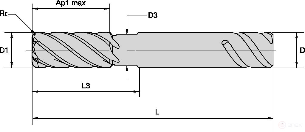 Фреза UJDE1600A6AQE KCSM15