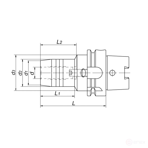 Патрон гидрозажимной HSK63Axd16x90 мм DIN69893