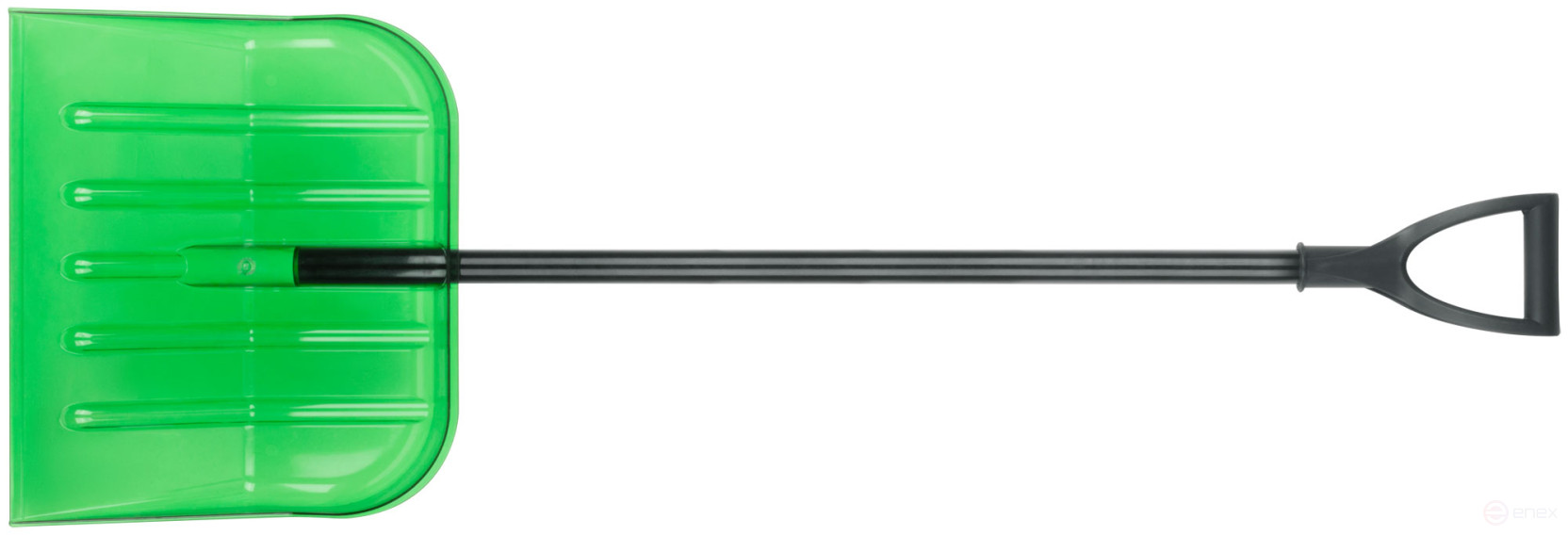 Snow shovel, polycarbonate, aluminum handle, average 460x400x1380 mm