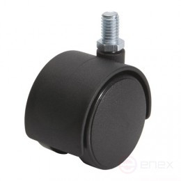 Double wheel d50mm tube D25 (512A) M10, black AKS