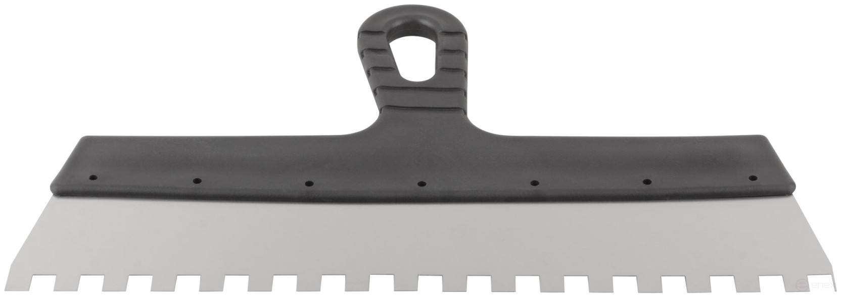 Шпатель фасадный нержавеющий зубчатый 350 мм / зуб 10 мм
