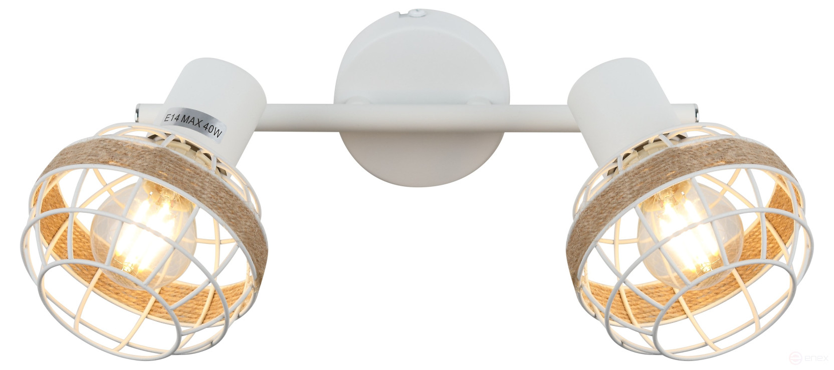 Rivoli Anselma 7034-702 spot wall and ceiling lamp 2 x E14 40 W rotary