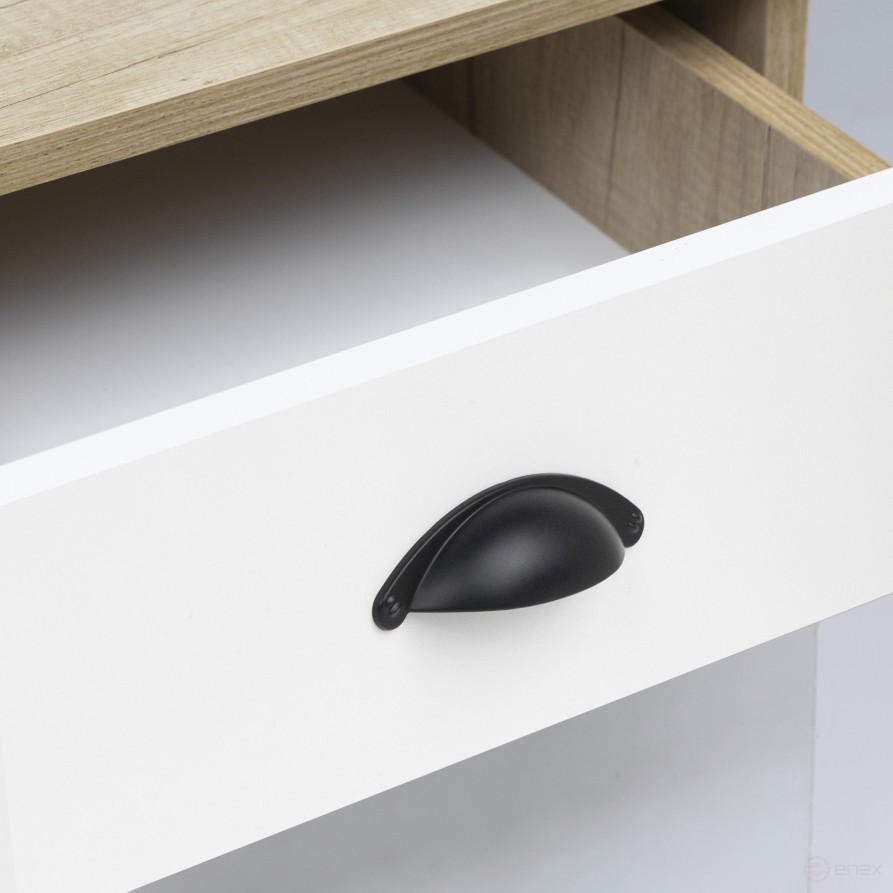 Handle meb. bracket met. PATIO 64 black matte, AKS