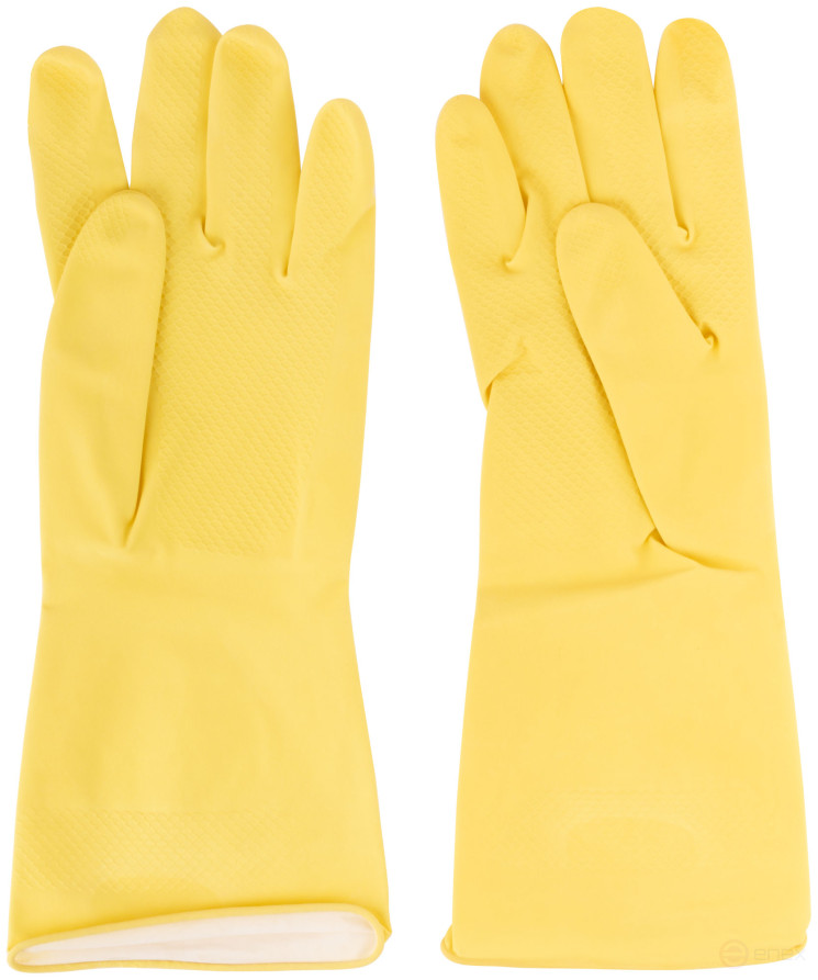 Latex gloves (with internal coating), size M