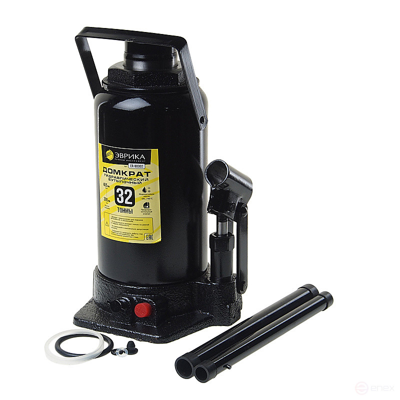 Hydraulic jack ER-80302 bottle with 32t valve, repair kit (lifting height 285-465mm) EUREKA /1/2