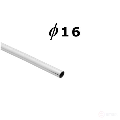 Труба d16 L-600 (0,20кг/1,0мм), хром AKS