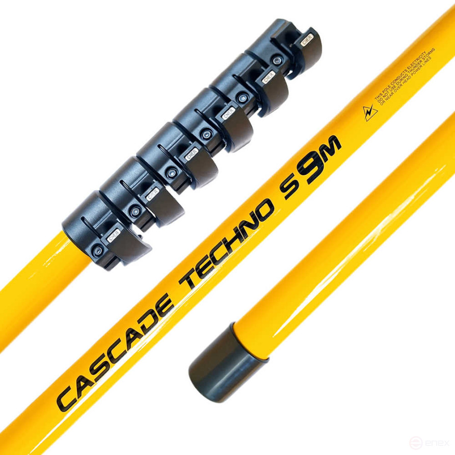 Telescopic carbon fiber Rod Cascade Techno S 9m Yellow