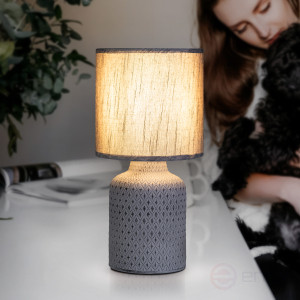 D7043-502 Настольная лампа Rivoli Sabrina D7043-502 1 * Е14 40 Вт керамика черная с абажуром