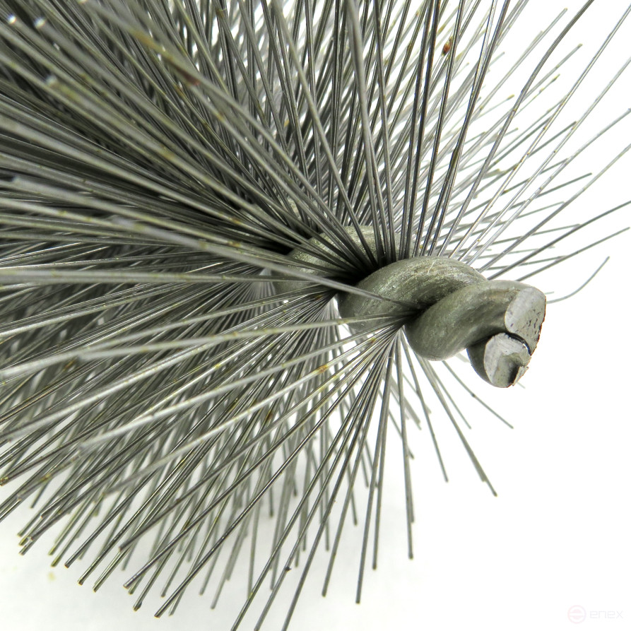 Steel brush D63, pile 0.40, fit M12 thread (14-563) cord brush for cleaning and cleaning holes, channels, heat exchanger, tubes and equipment in furnace, chimney, boiler systems