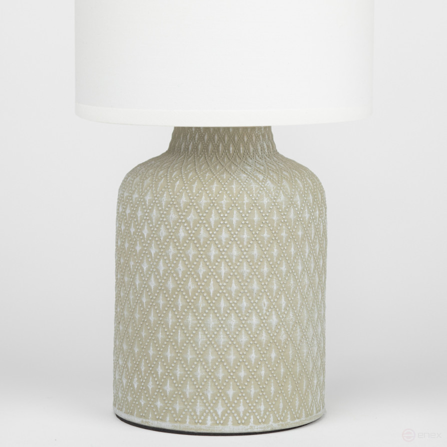 Rivoli Sabrina 7043-501 Table Lamp 1 * E14 40W ceramic grey with lampshade