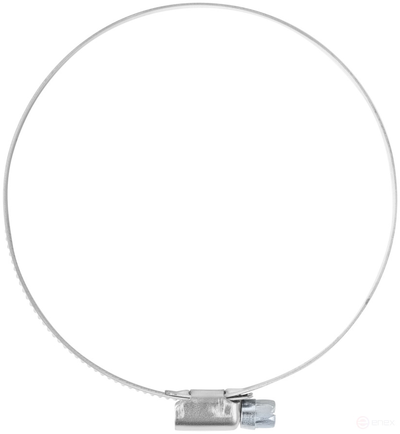 Хомут обжимной накатной, ширина 9 мм, нерж.сталь 80-100 мм