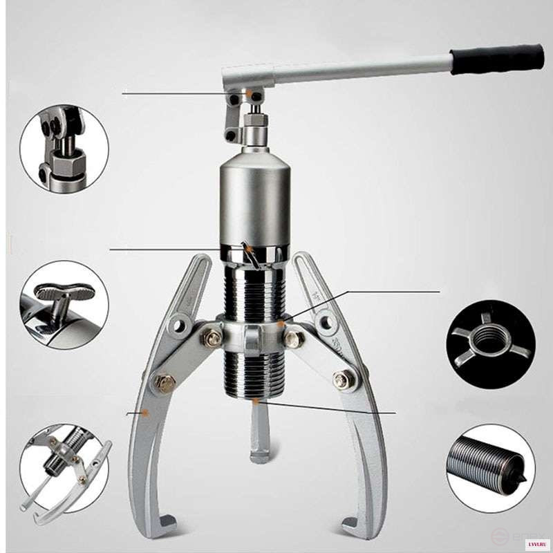 Hydraulic puller with integrated SG-5 pump (50-200 mm, 5 tons, universal design for installation of 2 or 3 grippers) MALIEN