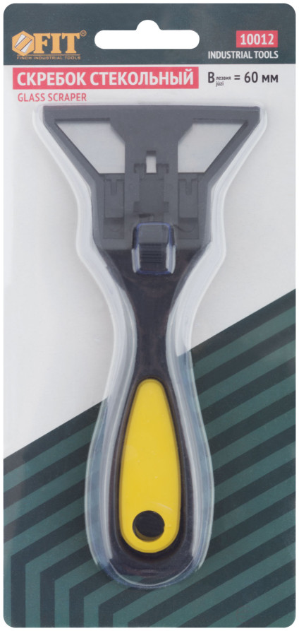 Reinforced plastic glass scraper, blade width 60 mm