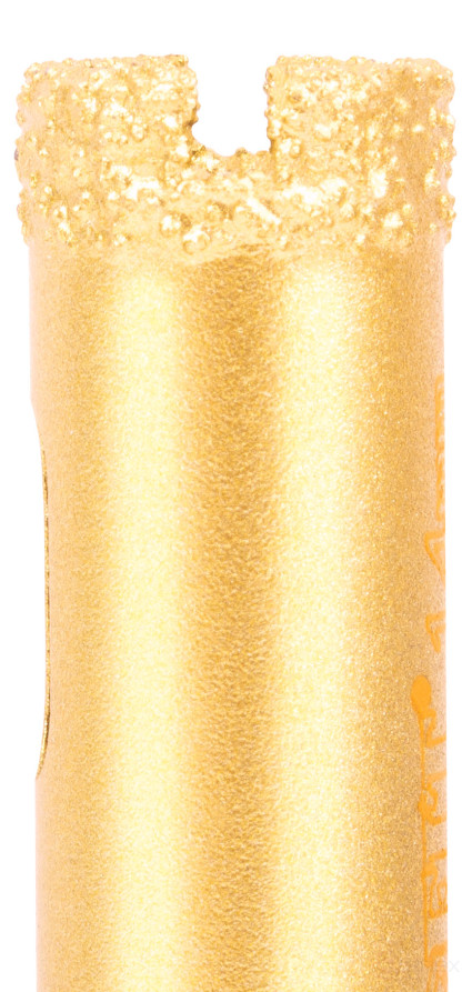 Коронка кольцевая по керамограниту, камню, кафелю и стеклу алмазная, вакуумное спекание 14х65 мм