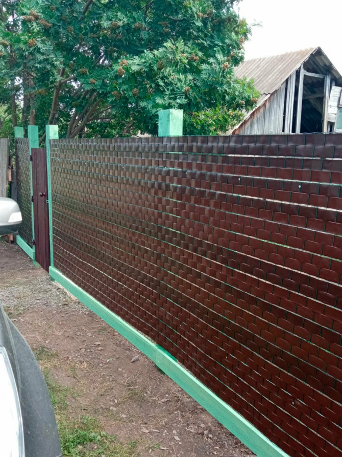 Fence tape mesh chain link 48 mm 50 meters WITHOUT CLIPS color brown