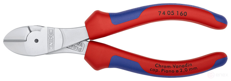 Бокорезы особ. мощн., рез: провол. ср. Ø 3.4 мм, твёрд. Ø 2.5 мм, роял. струна Ø 2 мм, L-160 мм, хром, 2-к ручки