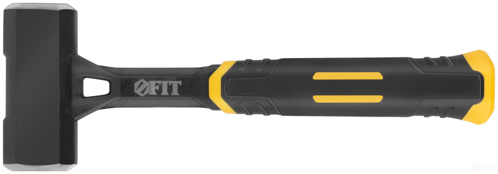 Forged all-metal sledgehammer, plastic rubberized handle 1 kg