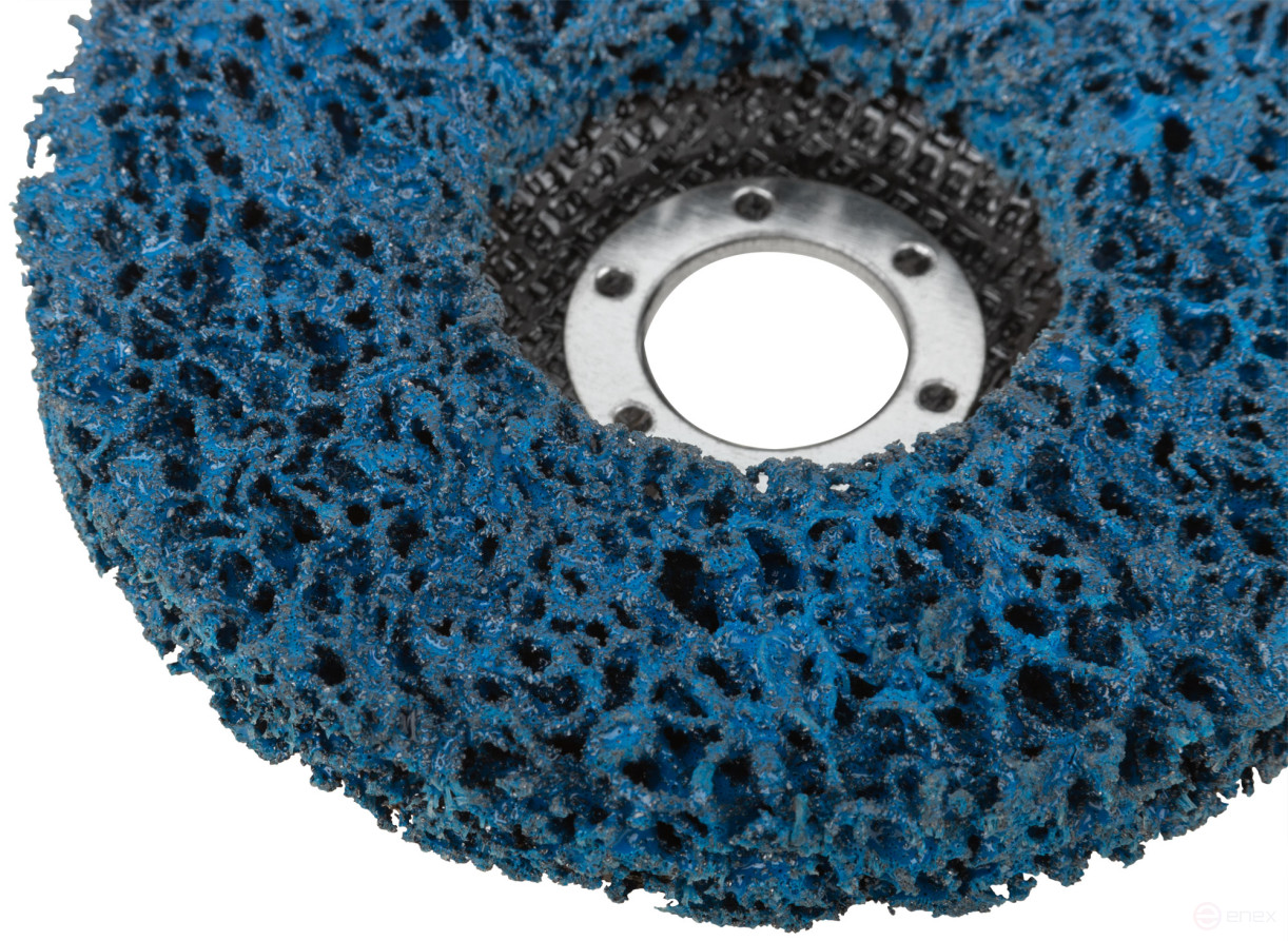 Polymer stripping disc 125 mm, blue, medium hardness
